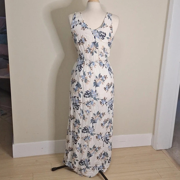 Lucky Brand  floral vee neck tie waist maxi dress SZ M - Picture 6 of 8